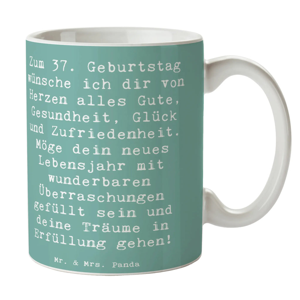 Tasse Spruch 37. Geburtstag Grüße Bürotasse, Kaffeetasse, Tasse, Keramiktasse, Tasse mit Zitaten, Tasse mit Motiven, Porzellantasse, Geschenktasse, Teetasse, Geburtstag, Geburtstagsgeschenk, Geschenk