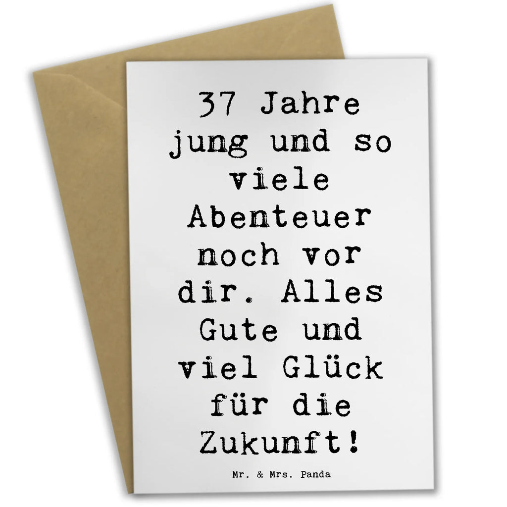 Grußkarte Spruch 37. Geburtstag Abenteuer Karte, Hochzeitskarte, Glückwunschkarte, Klappkarte, Grußkarte, Einladungskarte, Ansichtskarten, Geburtstagskarte, Geburtstag, Geburtstagsgeschenk, Geschenk