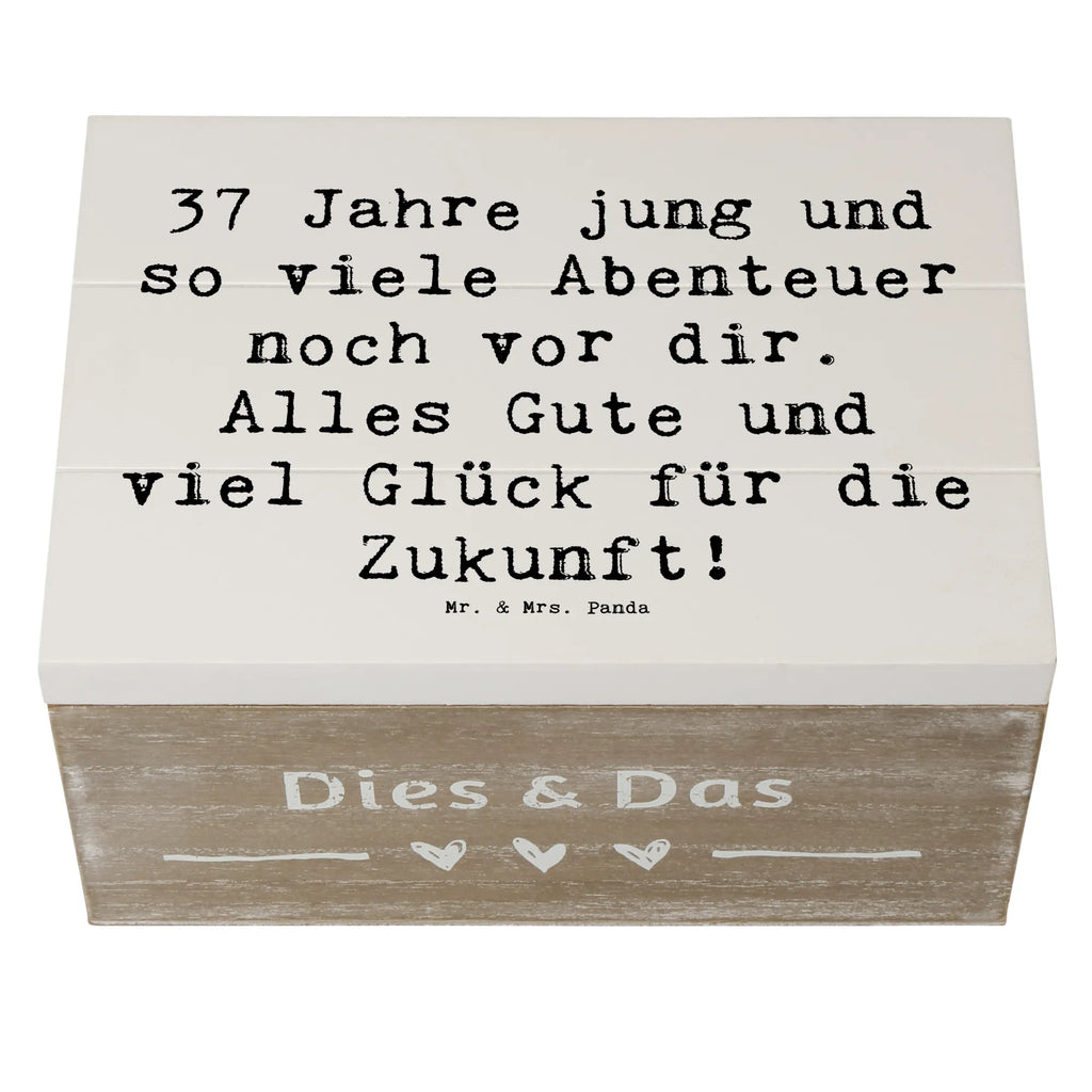 Holzkiste Spruch 37. Geburtstag Abenteuer Dekokiste, Erinnerungsbox, Geschenkdose, Truhe, Schatulle, XXL, Kiste, Schatzkiste, Holzkiste, Erinnerungskiste, Aufbewahrungsbox, Geschenkbox, Geburtstag, Geburtstagsgeschenk, Geschenk