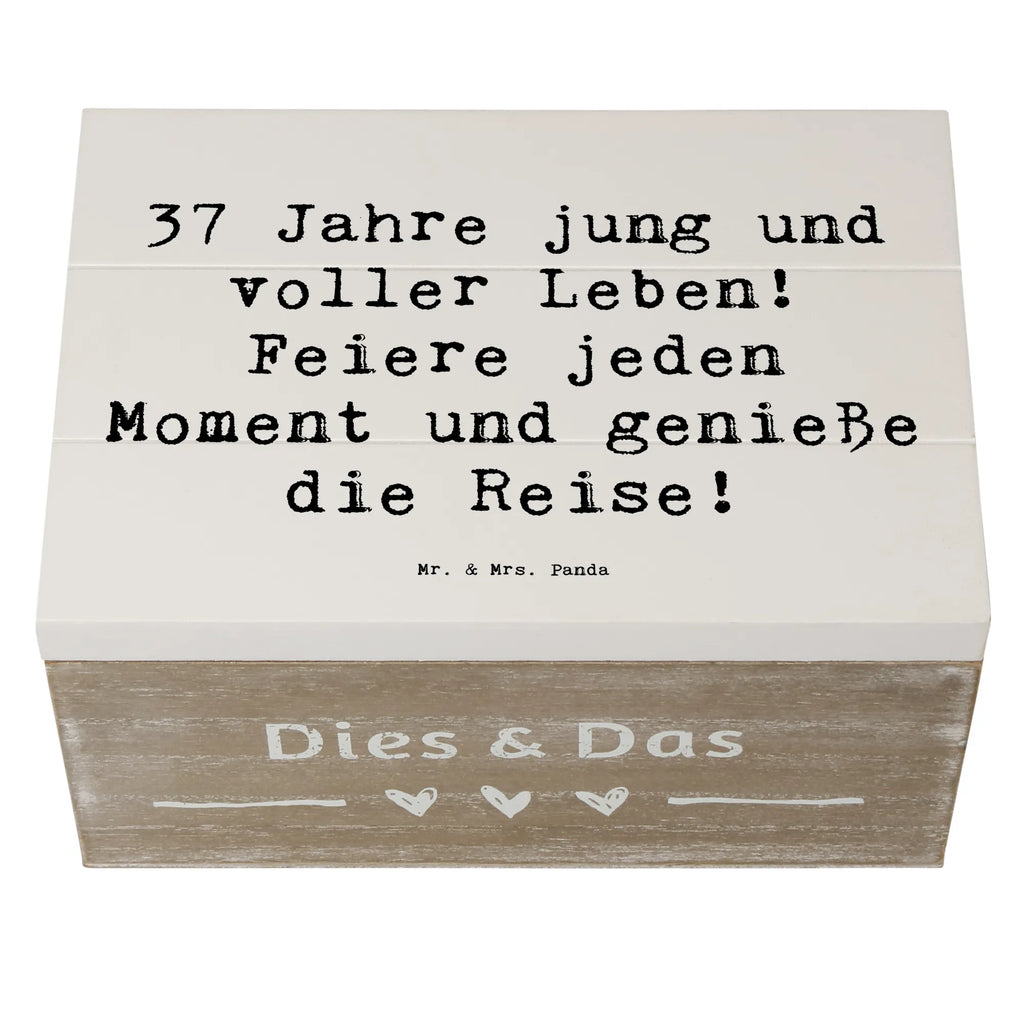 Holzkiste Spruch 37. Geburtstag Lebensfreude Aufbewahrungsbox, XXL, Erinnerungskiste, Truhe, Geschenkbox, Dekokiste, Holzkiste, Erinnerungsbox, Schatzkiste, Geschenkdose, Kiste, Schatulle, Geburtstag, Geburtstagsgeschenk, Geschenk