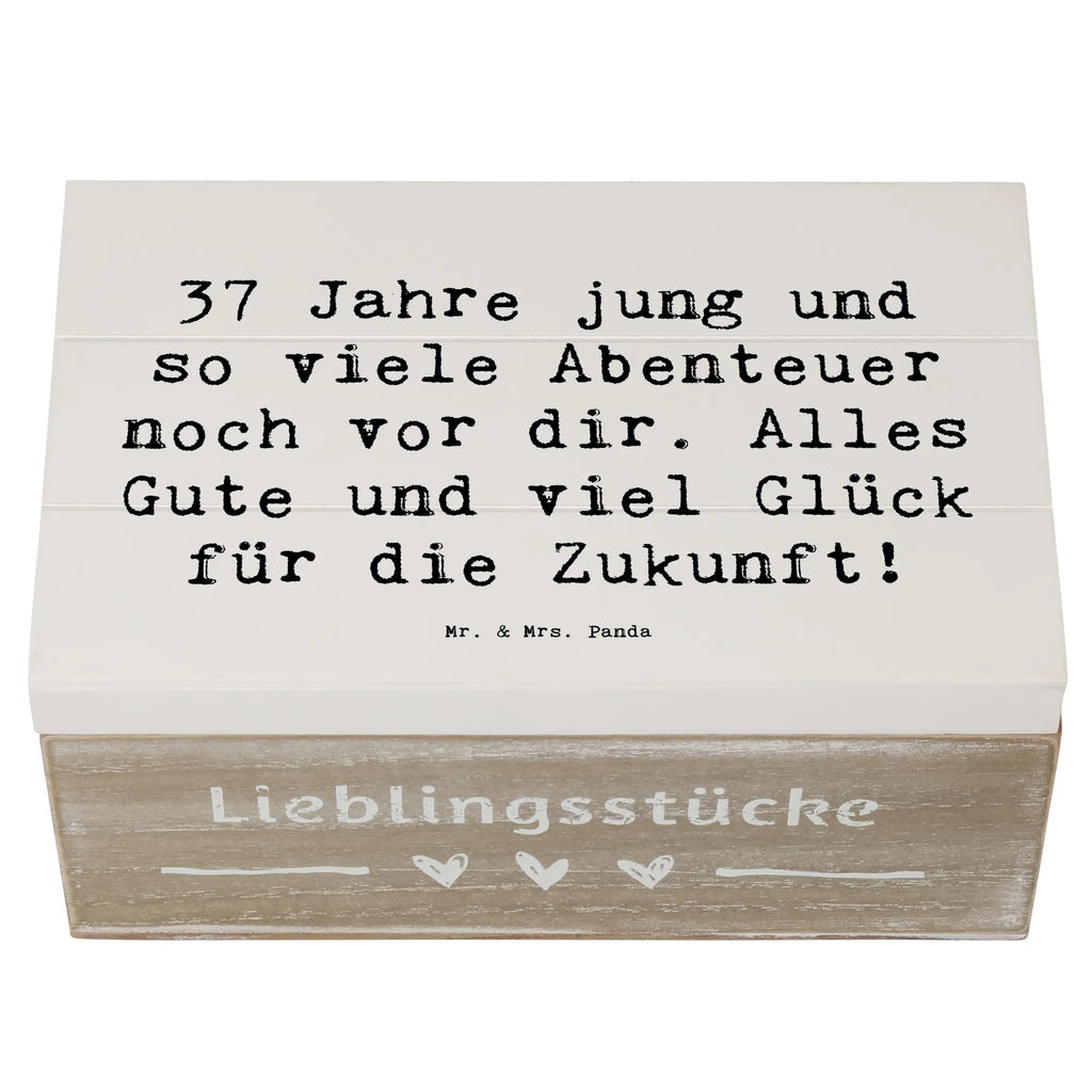 Holzkiste Spruch 37. Geburtstag Abenteuer Dekokiste, Erinnerungsbox, Geschenkdose, Truhe, Schatulle, XXL, Kiste, Schatzkiste, Holzkiste, Erinnerungskiste, Aufbewahrungsbox, Geschenkbox, Geburtstag, Geburtstagsgeschenk, Geschenk