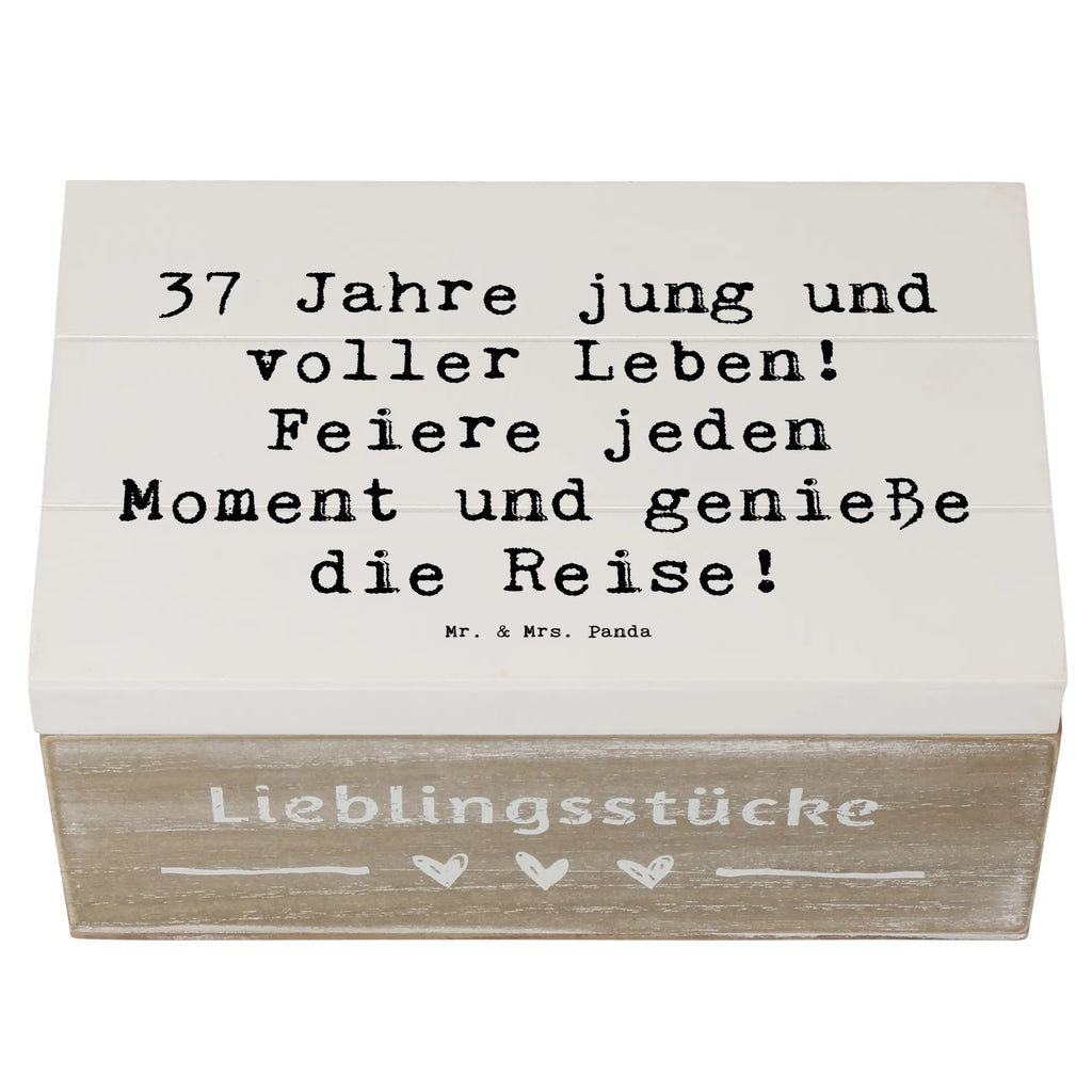 Holzkiste Spruch 37. Geburtstag Lebensfreude Aufbewahrungsbox, XXL, Erinnerungskiste, Truhe, Geschenkbox, Dekokiste, Holzkiste, Erinnerungsbox, Schatzkiste, Geschenkdose, Kiste, Schatulle, Geburtstag, Geburtstagsgeschenk, Geschenk