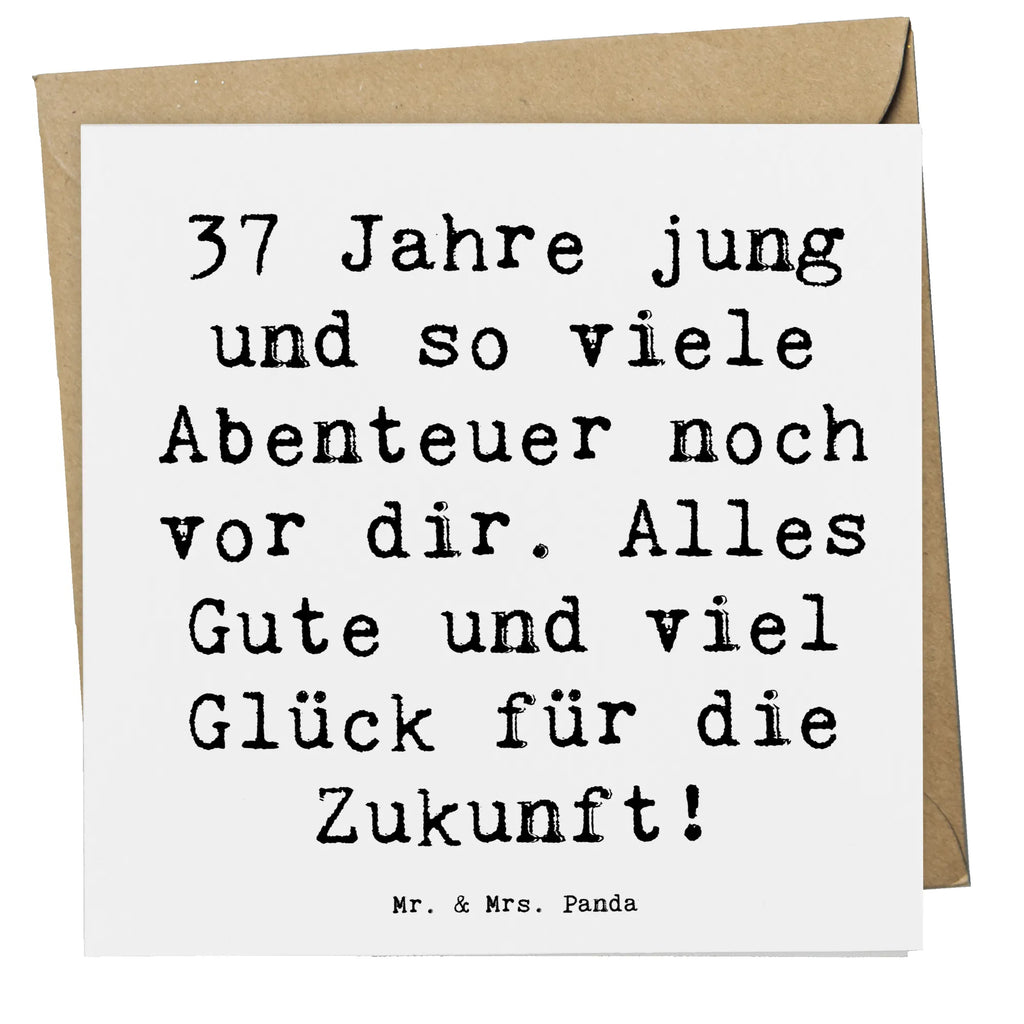 Deluxe Karte Spruch 37. Geburtstag Abenteuer Geburtstagskarte, Hochzeitskarte, Karte, Klappkarte, Einladungskarte, Hochwertige Grußkarte, Glückwunschkarte, Hochwertige Klappkarte, Grußkarte, Geburtstag, Geburtstagsgeschenk, Geschenk