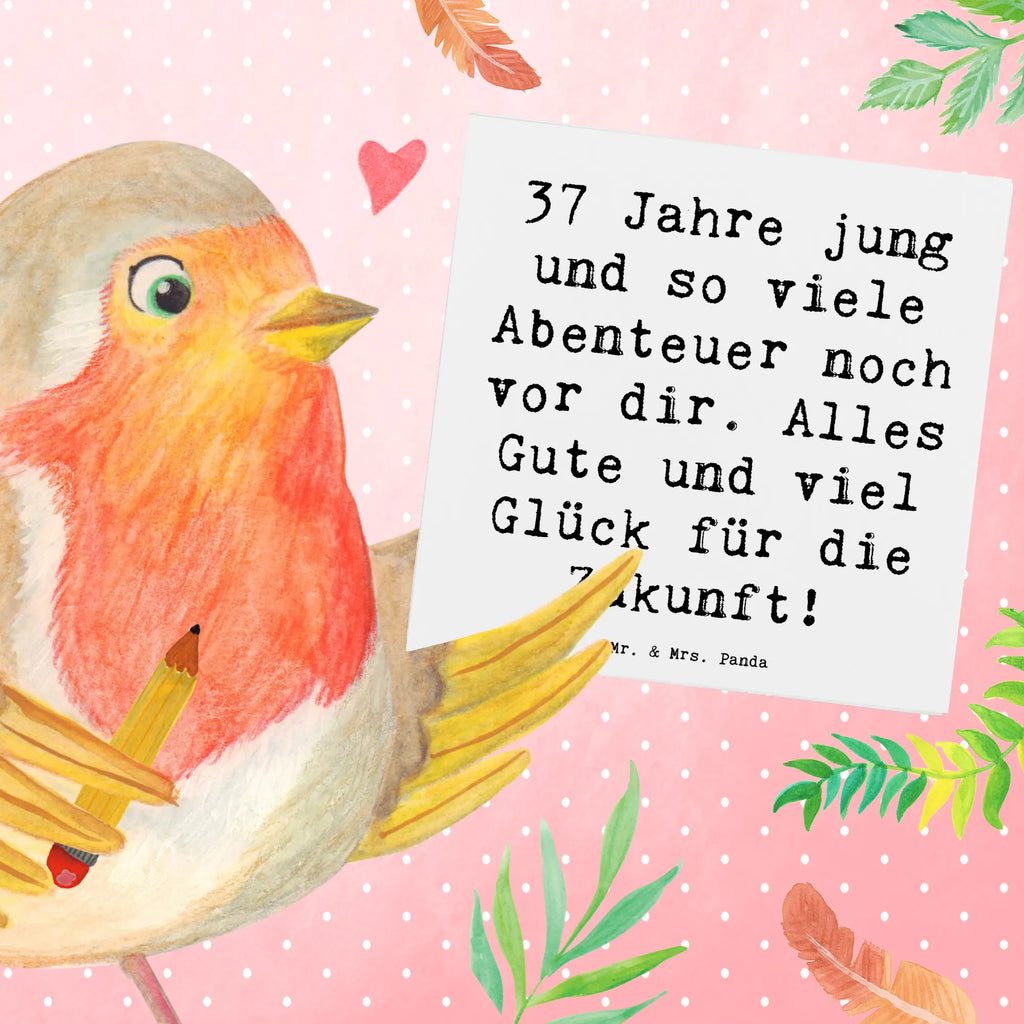 Deluxe Karte Spruch 37. Geburtstag Abenteuer Geburtstagskarte, Hochzeitskarte, Karte, Klappkarte, Einladungskarte, Hochwertige Grußkarte, Glückwunschkarte, Hochwertige Klappkarte, Grußkarte, Geburtstag, Geburtstagsgeschenk, Geschenk