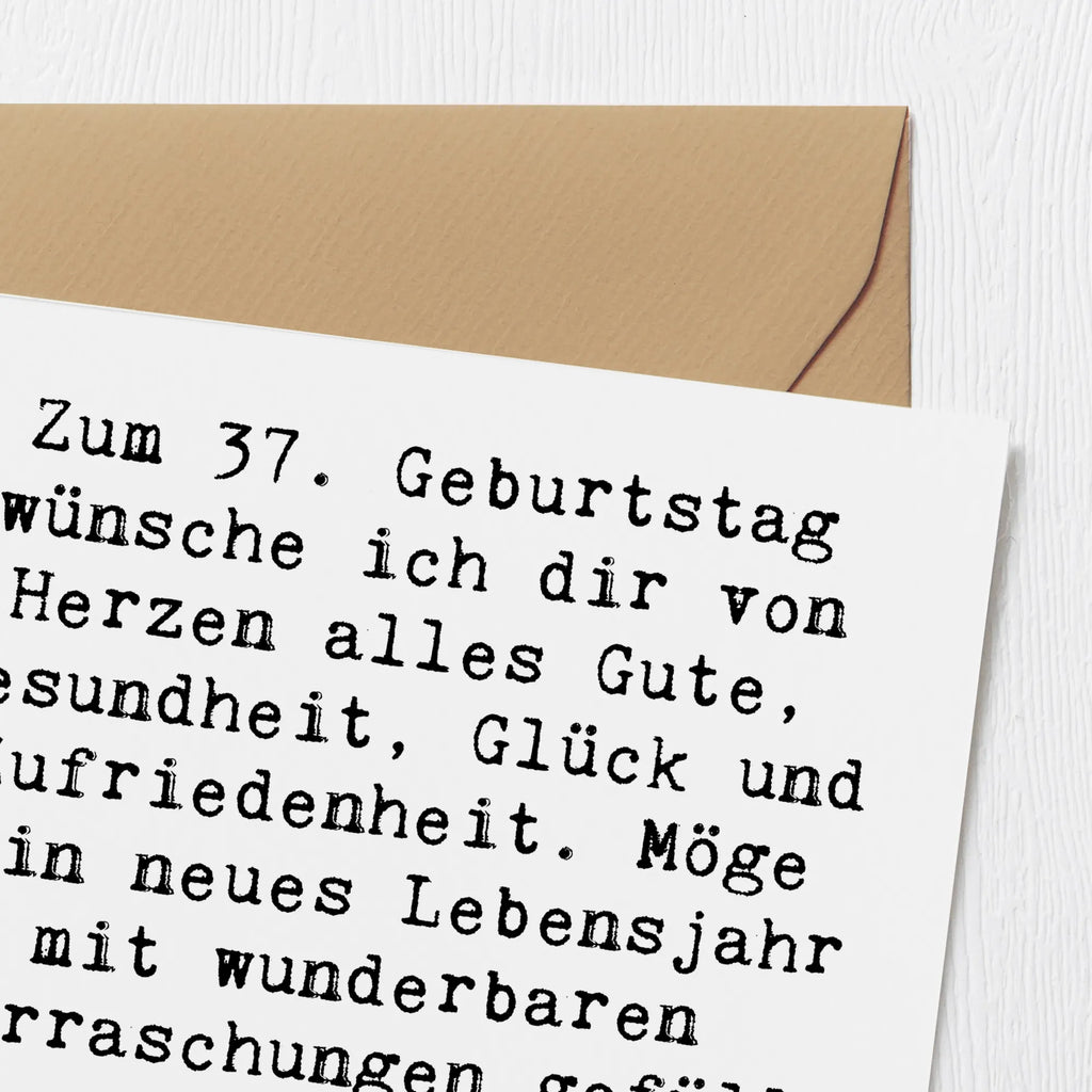 Deluxe Karte Spruch 37. Geburtstag Grüße Karte, Hochwertige Grußkarte, Geburtstagskarte, Glückwunschkarte, Grußkarte, Hochzeitskarte, Einladungskarte, Hochwertige Klappkarte, Klappkarte, Geburtstag, Geburtstagsgeschenk, Geschenk