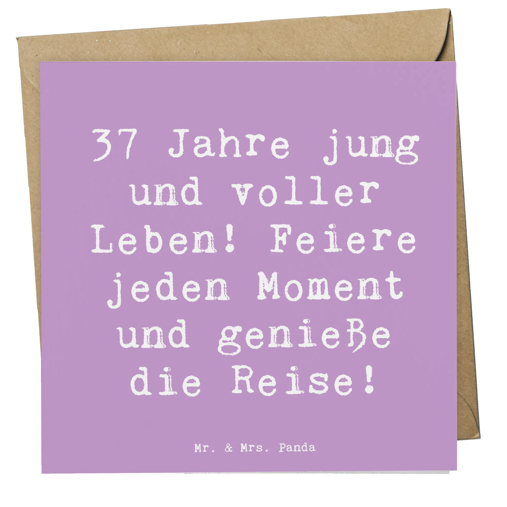 Deluxe Karte Spruch 37. Geburtstag Lebensfreude Grußkarte, Glückwunschkarte, Klappkarte, Karte, Hochwertige Klappkarte, Hochwertige Grußkarte, Hochzeitskarte, Einladungskarte, Geburtstagskarte, Geburtstag, Geburtstagsgeschenk, Geschenk