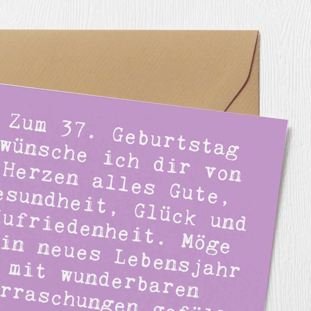 Deluxe Karte Spruch 37. Geburtstag Grüße Karte, Hochwertige Grußkarte, Geburtstagskarte, Glückwunschkarte, Grußkarte, Hochzeitskarte, Einladungskarte, Hochwertige Klappkarte, Klappkarte, Geburtstag, Geburtstagsgeschenk, Geschenk