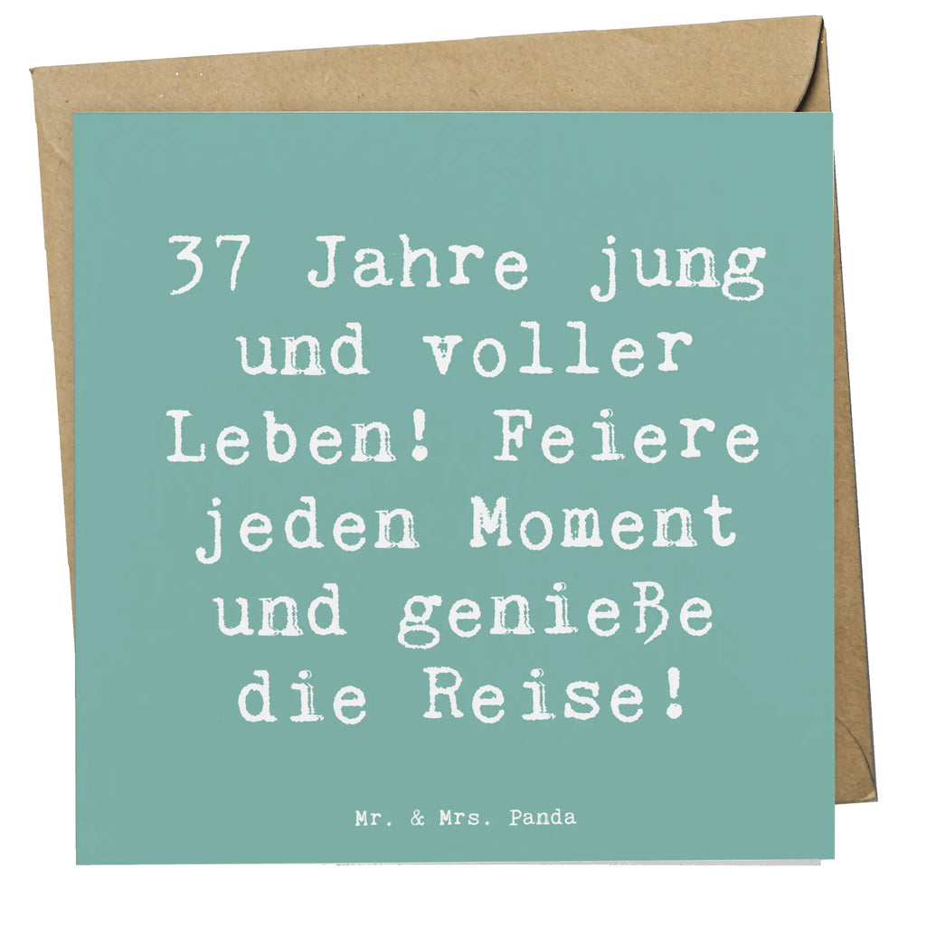 Deluxe Karte Spruch 37. Geburtstag Lebensfreude Grußkarte, Glückwunschkarte, Klappkarte, Karte, Hochwertige Klappkarte, Hochwertige Grußkarte, Hochzeitskarte, Einladungskarte, Geburtstagskarte, Geburtstag, Geburtstagsgeschenk, Geschenk