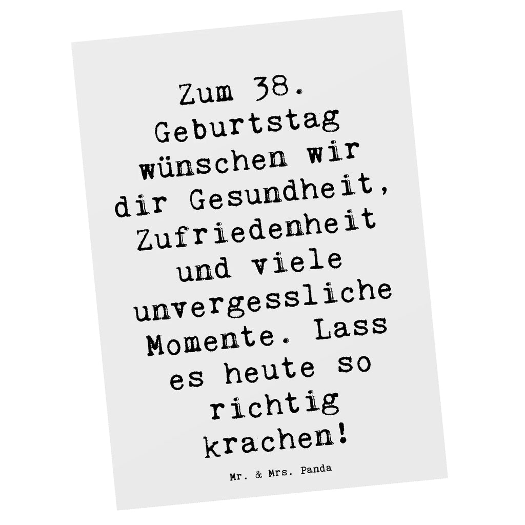 Postkarte Spruch 38. Geburtstag Feiern Geschenkkarte, Karte, Einladungskarte, Einladung, Einladungskarten Geburtstag, Ansichtskarte, Geburtstagskarte, Grußkarte, Ansichtskarten, Dankeskarte, Einladung Geburtstag, Postkarte, Geburtstag, Geburtstagsgeschenk, Geschenk