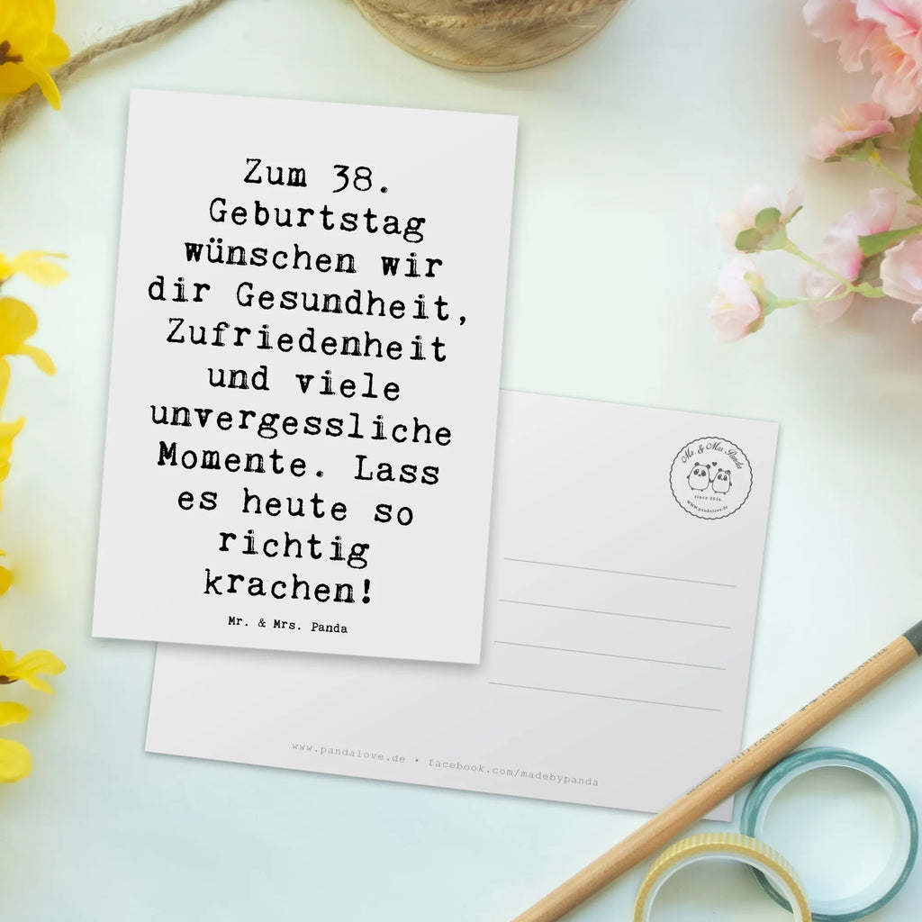 Postkarte Spruch 38. Geburtstag Feiern Geschenkkarte, Karte, Einladungskarte, Einladung, Einladungskarten Geburtstag, Ansichtskarte, Geburtstagskarte, Grußkarte, Ansichtskarten, Dankeskarte, Einladung Geburtstag, Postkarte, Geburtstag, Geburtstagsgeschenk, Geschenk