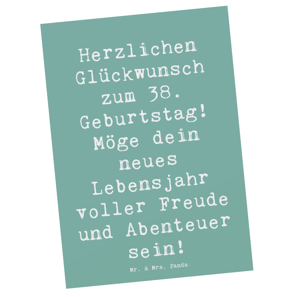Postkarte Spruch 38. Geburtstag Freude Abenteuer Einladungskarte, Einladung Geburtstag, Ansichtskarten, Geschenkkarte, Karte, Einladungskarten Geburtstag, Dankeskarte, Postkarte, Einladung, Ansichtskarte, Grußkarte, Geburtstagskarte, Geburtstag, Geburtstagsgeschenk, Geschenk