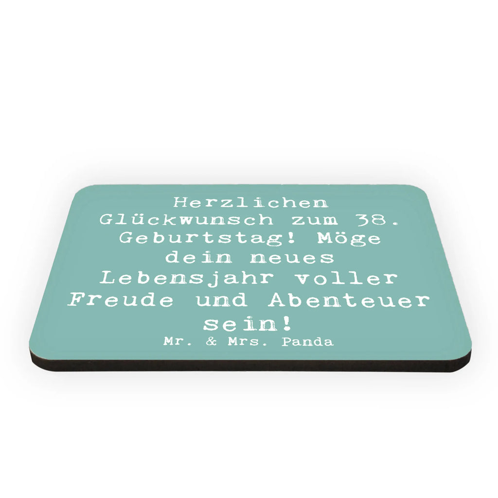 Magnet Spruch 38. Geburtstag Freude Abenteuer Kühlschrank Dekoration, Dekomagnet, Souvenir Magnet, Kühlschrankmagnet, Motivmagnete, Whiteboard Magnet, Notiz Magnet, Pinnwandmagnet, Geburtstag, Geburtstagsgeschenk, Geschenk
