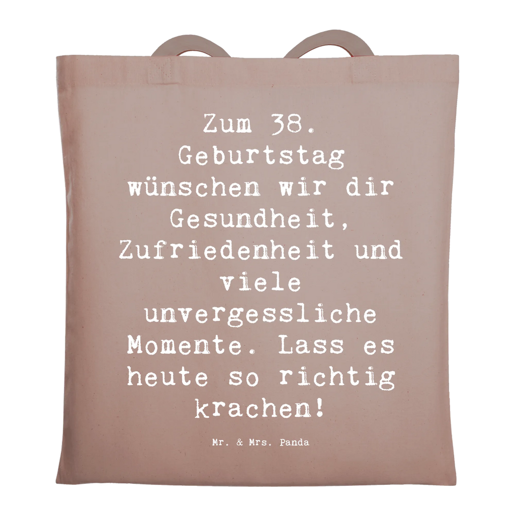 Tragetasche Spruch 38. Geburtstag Feiern Beuteltasche, Beutel, Einkaufstasche, Jutebeutel, Stoffbeutel, Tasche, Shopper, Umhängetasche, Strandtasche, Schultertasche, Stofftasche, Tragetasche, Badetasche, Jutetasche, Einkaufstüte, Laptoptasche, Geburtstag, Geburtstagsgeschenk, Geschenk