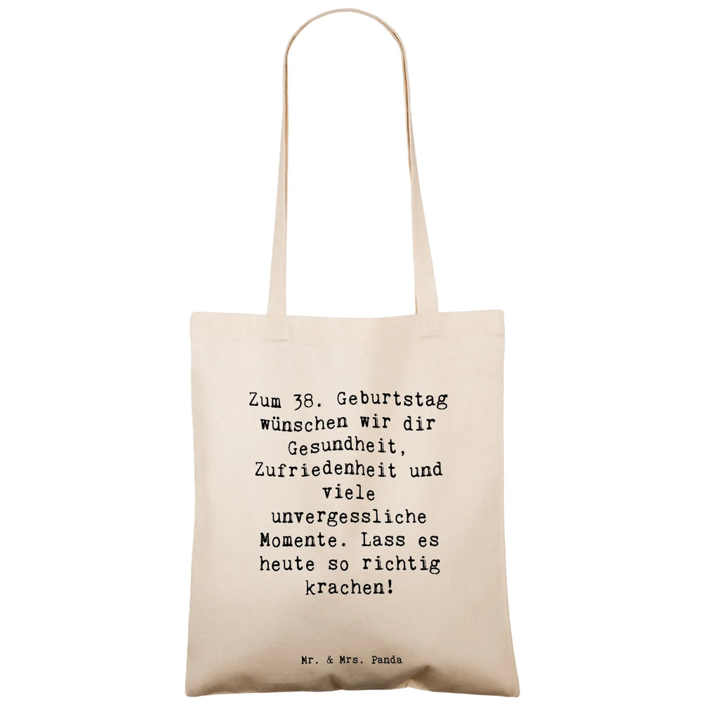 Tragetasche Spruch 38. Geburtstag Feiern Beuteltasche, Beutel, Einkaufstasche, Jutebeutel, Stoffbeutel, Tasche, Shopper, Umhängetasche, Strandtasche, Schultertasche, Stofftasche, Tragetasche, Badetasche, Jutetasche, Einkaufstüte, Laptoptasche, Geburtstag, Geburtstagsgeschenk, Geschenk