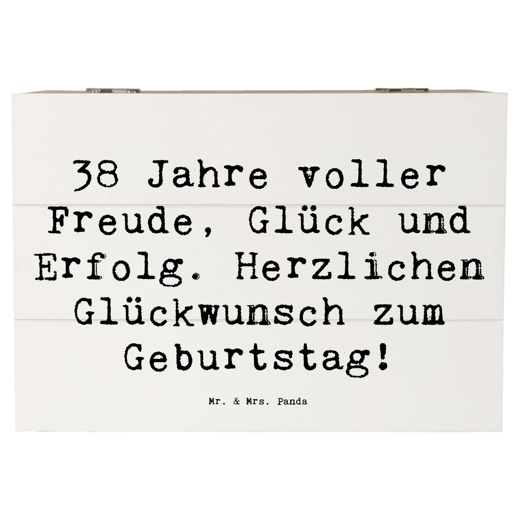 Holzkiste Spruch 38. Geburtstag Freude Aufbewahrungsbox, Schatulle, Erinnerungskiste, Geschenkdose, Truhe, XXL, Dekokiste, Erinnerungsbox, Geschenkbox, Kiste, Schatzkiste, Holzkiste, Geburtstag, Geburtstagsgeschenk, Geschenk