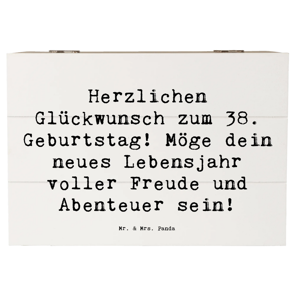 Holzkiste Spruch 38. Geburtstag Freude Abenteuer XXL, Truhe, Aufbewahrungsbox, Geschenkbox, Holzkiste, Erinnerungskiste, Kiste, Schatzkiste, Schatulle, Dekokiste, Geschenkdose, Erinnerungsbox, Geburtstag, Geburtstagsgeschenk, Geschenk
