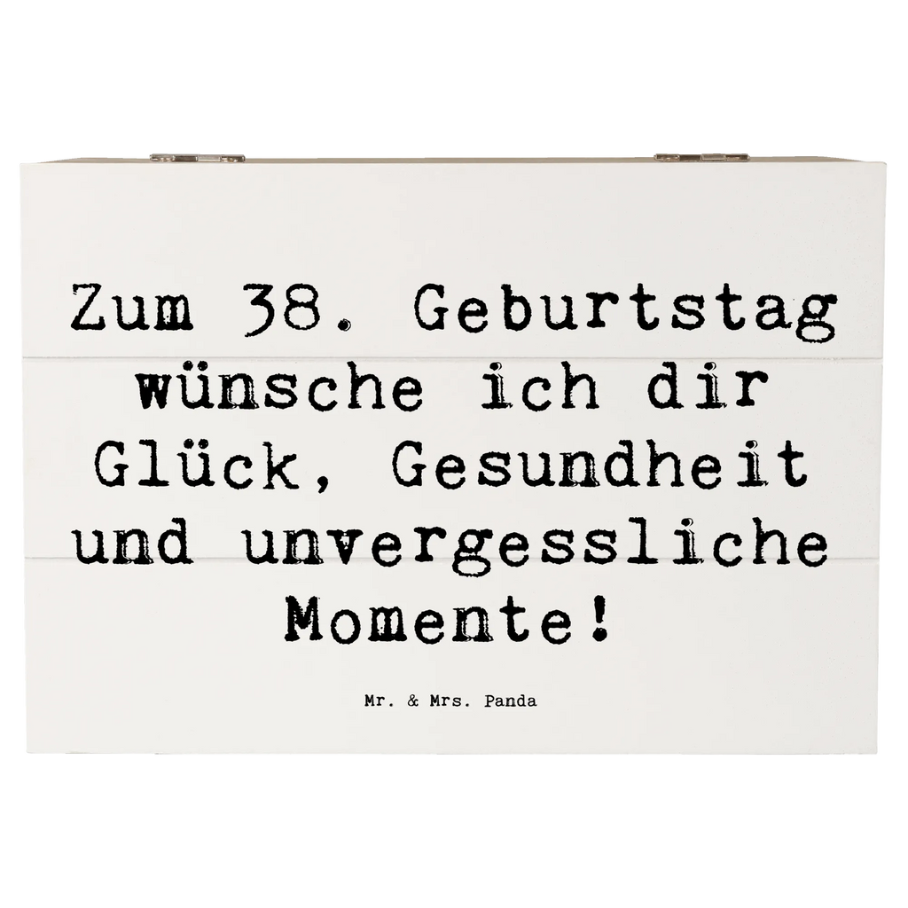 Holzkiste Spruch 38. Geburtstag Dekokiste, Schatzkiste, Erinnerungskiste, Geschenkdose, Truhe, Schatulle, Holzkiste, Geschenkbox, Erinnerungsbox, XXL, Aufbewahrungsbox, Kiste, Geburtstag, Geburtstagsgeschenk, Geschenk