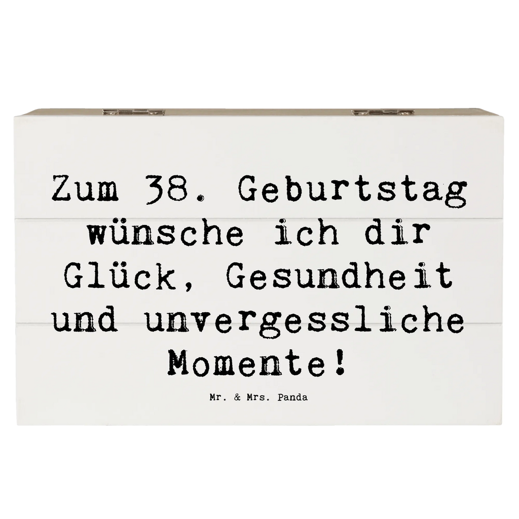Holzkiste Spruch 38. Geburtstag Dekokiste, Schatzkiste, Erinnerungskiste, Geschenkdose, Truhe, Schatulle, Holzkiste, Geschenkbox, Erinnerungsbox, XXL, Aufbewahrungsbox, Kiste, Geburtstag, Geburtstagsgeschenk, Geschenk