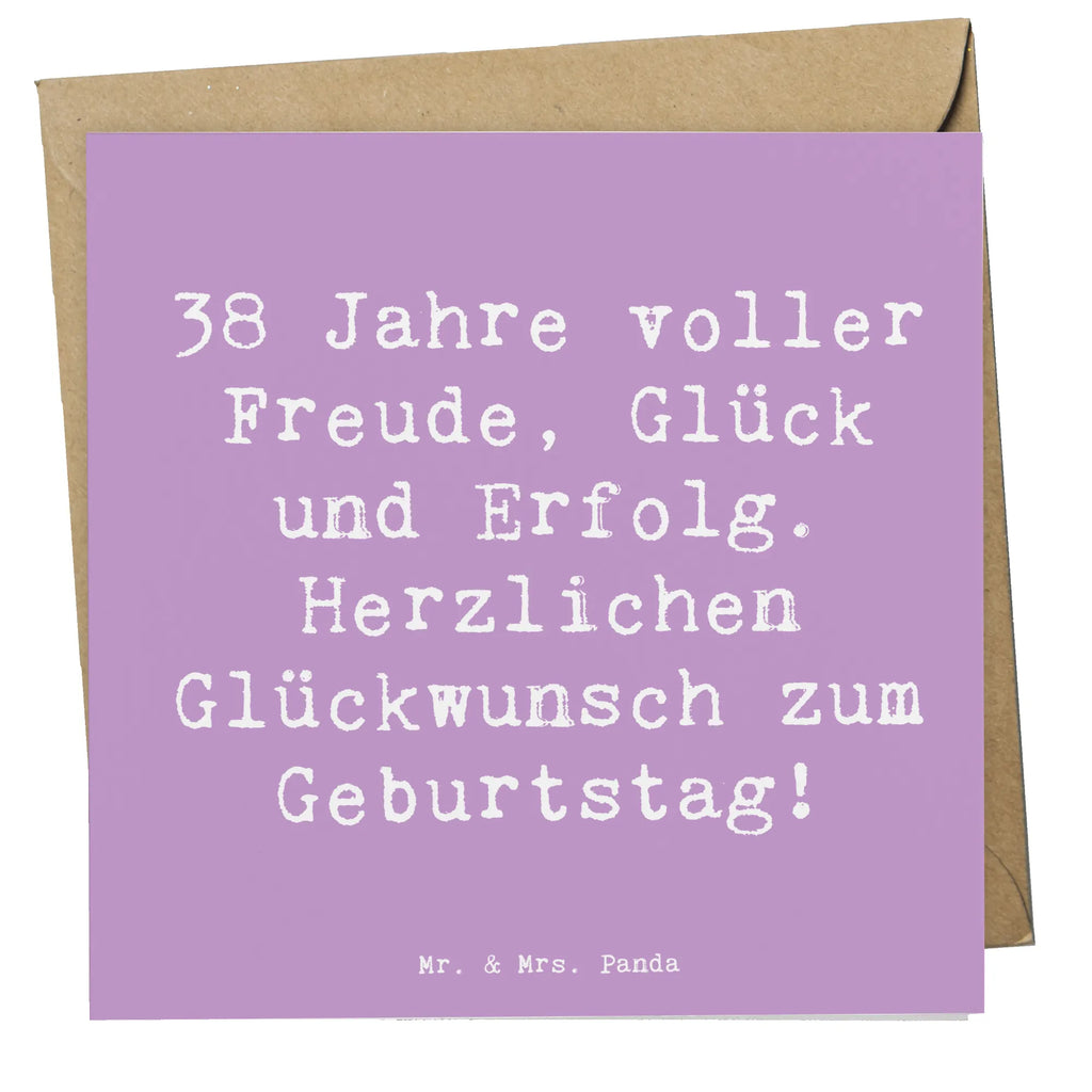 Deluxe Card Saying 38 Jahre voller Freude, Glück und Erfolg. Herzlichen Glückwunsch zum Geburtstag! Geburtstagskarte, Grußkarte, Karte, Klappkarte, Hochwertige Klappkarte, Hochzeitskarte, Hochwertige Grußkarte, Glückwunschkarte, Einladungskarte, Geburtstag, Geburtstagsgeschenk, Geschenk