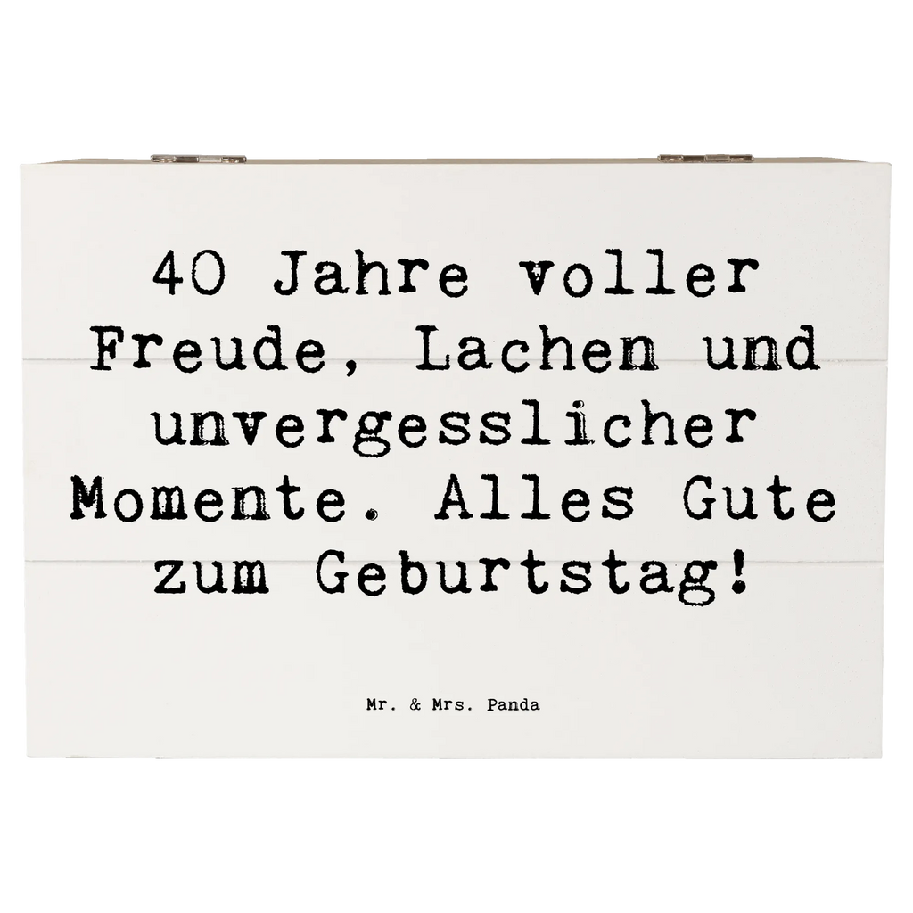 Holzkiste Spruch 40. Geburtstag Freude Schatzkiste, Truhe, Kiste, Aufbewahrungsbox, Geschenkbox, Schatulle, Geschenkdose, Dekokiste, Erinnerungsbox, Erinnerungskiste, Holzkiste, XXL, Geburtstag, Geburtstagsgeschenk, Geschenk