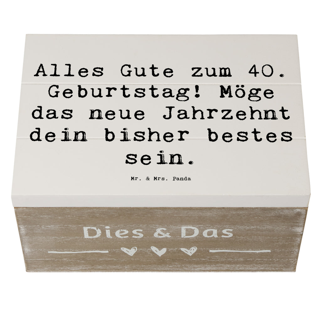 Holzkiste Spruch 40. Geburtstag Alles Gute Schatzkiste, Erinnerungsbox, Geschenkbox, Dekokiste, Holzkiste, Schatulle, Truhe, Geschenkdose, Aufbewahrungsbox, Kiste, Erinnerungskiste, XXL, Geburtstag, Geburtstagsgeschenk, Geschenk