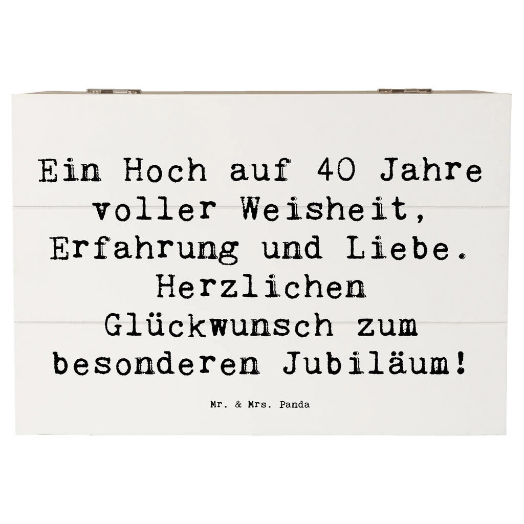 Holzkiste Spruch 40. Geburtstag Weisheit XXL, Erinnerungsbox, Schatulle, Erinnerungskiste, Aufbewahrungsbox, Geschenkdose, Schatzkiste, Kiste, Truhe, Dekokiste, Geschenkbox, Holzkiste, Geburtstag, Geburtstagsgeschenk, Geschenk