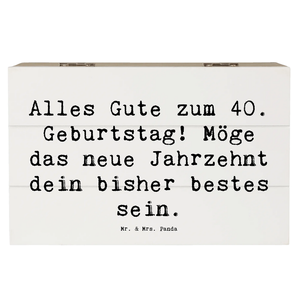 Holzkiste Spruch 40. Geburtstag Alles Gute Schatzkiste, Erinnerungsbox, Geschenkbox, Dekokiste, Holzkiste, Schatulle, Truhe, Geschenkdose, Aufbewahrungsbox, Kiste, Erinnerungskiste, XXL, Geburtstag, Geburtstagsgeschenk, Geschenk