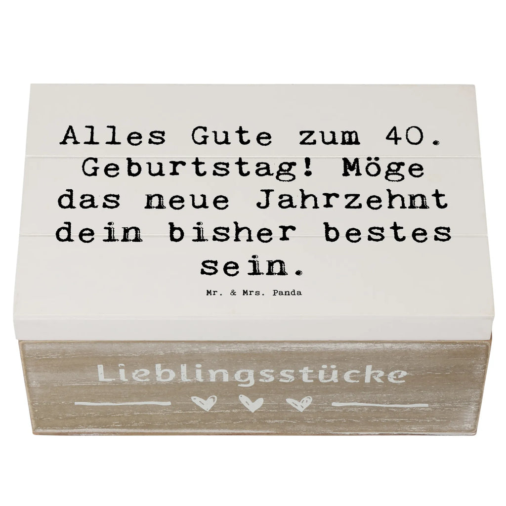 Holzkiste Spruch 40. Geburtstag Alles Gute Schatzkiste, Erinnerungsbox, Geschenkbox, Dekokiste, Holzkiste, Schatulle, Truhe, Geschenkdose, Aufbewahrungsbox, Kiste, Erinnerungskiste, XXL, Geburtstag, Geburtstagsgeschenk, Geschenk
