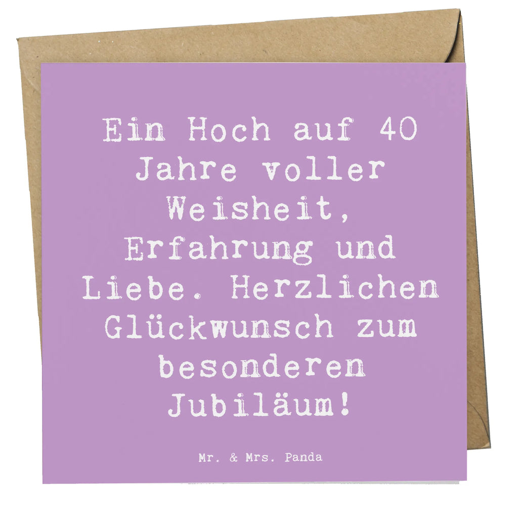 Deluxe Card Saying Ein Hoch auf 40 Jahre voller Weisheit, Erfahrung und Liebe. Herzlichen Glückwunsch zum besonderen Jubiläum! Karte, Grußkarte, Einladungskarte, Glückwunschkarte, Hochzeitskarte, Geburtstagskarte, Hochwertige Grußkarte, Hochwertige Klappkarte, Klappkarte, Geburtstag, Geburtstagsgeschenk, Geschenk