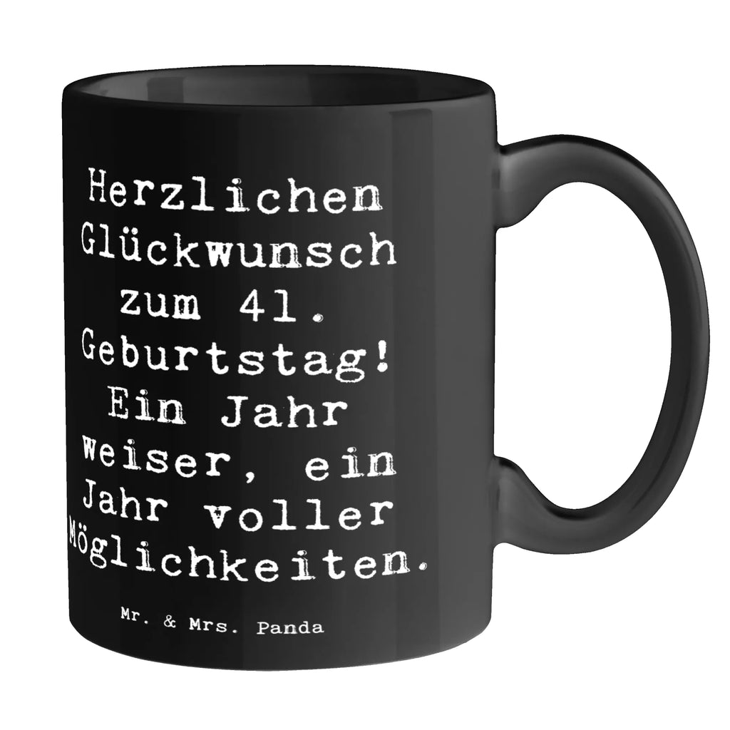 Mug Saying Herzlichen Glückwunsch zum 41. Geburtstag! Ein Jahr weiser, ein Jahr voller Möglichkeiten. Bürotasse, Kaffeetasse, Teetasse, Keramiktasse, Tasse, Tasse mit Zitaten, Porzellantasse, Geschenktasse, Tasse mit Motiven, Geburtstag, Geburtstagsgeschenk, Geschenk