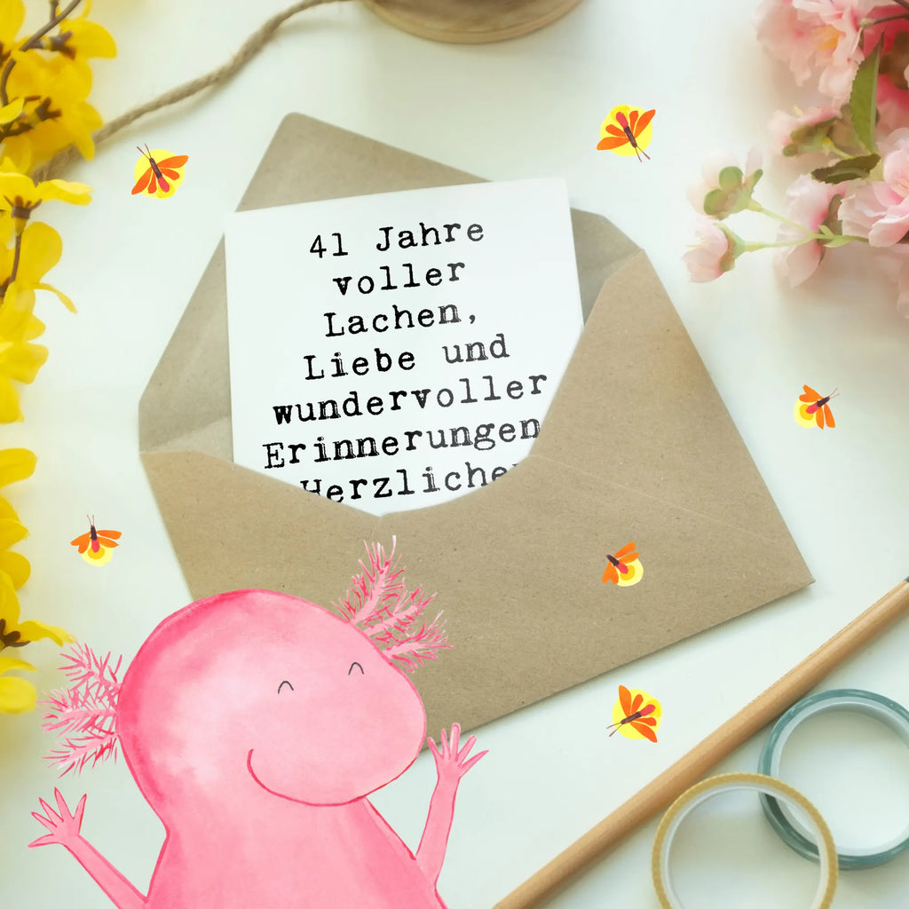 Grußkarte Spruch 41. Geburtstag Freude Karte, Klappkarte, Hochzeitskarte, Glückwunschkarte, Grußkarte, Einladungskarte, Geburtstagskarte, Ansichtskarten, Geburtstag, Geburtstagsgeschenk, Geschenk