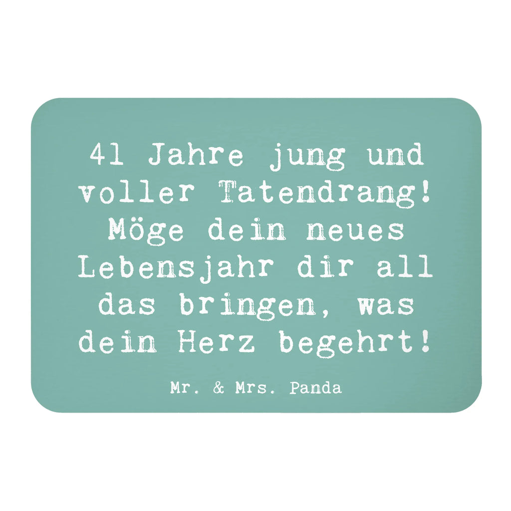 Magnet Spruch 41. Geburtstag Tatendrang Motivmagnete, Kühlschrank Dekoration, Pinnwandmagnet, Dekomagnet, Whiteboard Magnet, Kühlschrankmagnet, Notiz Magnet, Souvenir Magnet, Geburtstag, Geburtstagsgeschenk, Geschenk