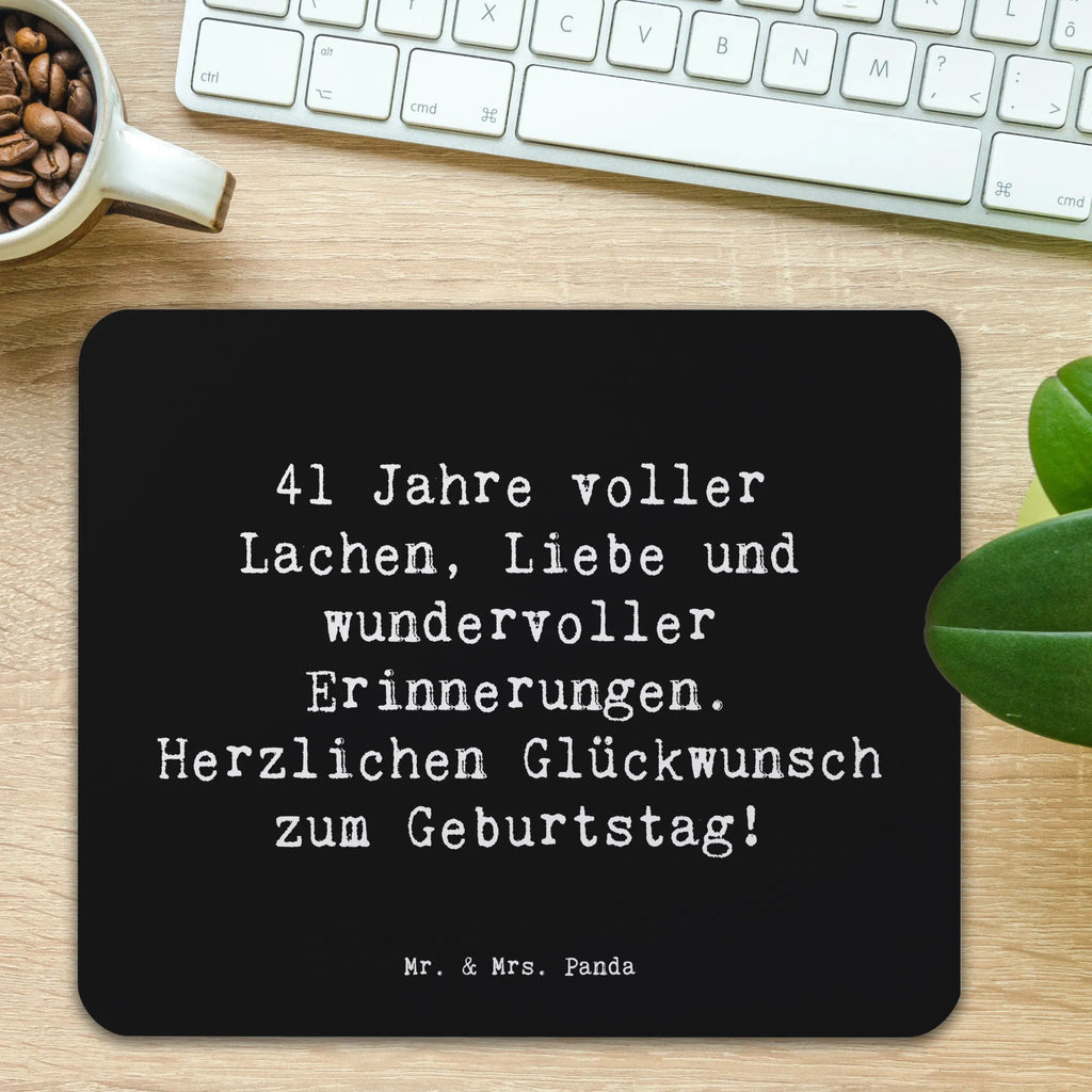 Mouse mat Saying 41 Jahre voller Lachen, Liebe und wundervoller Erinnerungen. Herzlichen Glückwunsch zum Geburtstag! Einzigartiges Mauspad, Computer zubehör, Arbeitszimmer, Mauspad Büro, Designer Mauspad, PC Zubehör, Mousepad, Mausunterlage, Büroausstattung, Mauspad, Geburtstag, Geburtstagsgeschenk, Geschenk