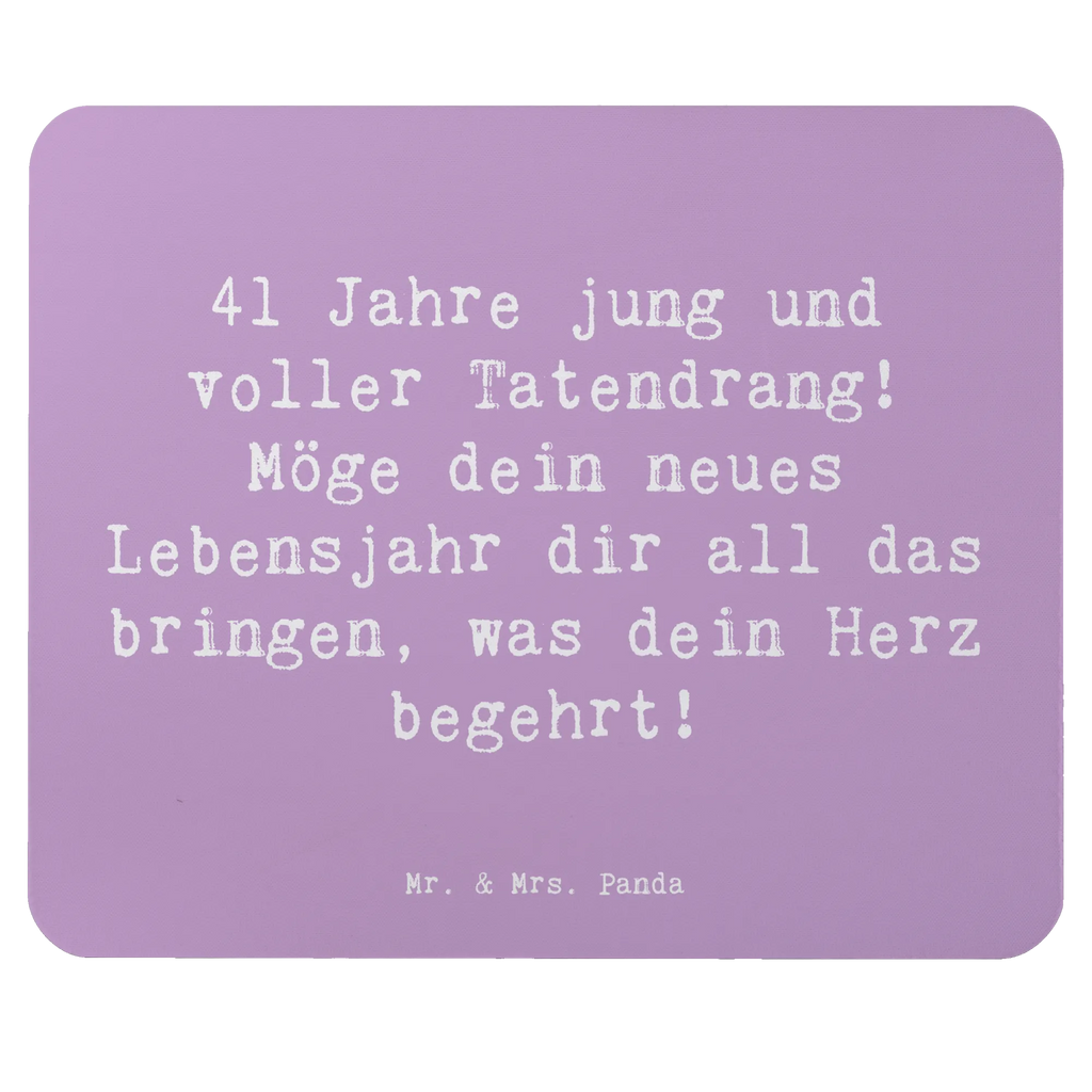 Mouse mat Saying 41 Jahre jung und voller Tatendrang! Möge dein neues Lebensjahr dir all das bringen, was dein Herz begehrt! Mauspad, Designer Mauspad, PC Zubehör, Computer zubehör, Büroausstattung, Mausunterlage, Einzigartiges Mauspad, Arbeitszimmer, Mauspad Büro, Mousepad, Geburtstag, Geburtstagsgeschenk, Geschenk