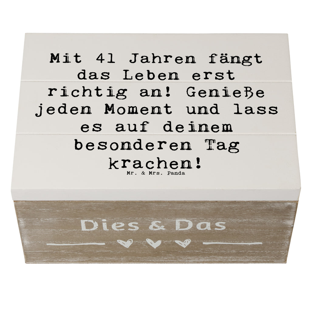 Holzkiste Spruch 41. Geburtstag Geschenkbox, Erinnerungskiste, Kiste, Erinnerungsbox, Aufbewahrungsbox, Holzkiste, Truhe, Dekokiste, XXL, Geschenkdose, Schatulle, Schatzkiste, Geburtstag, Geburtstagsgeschenk, Geschenk
