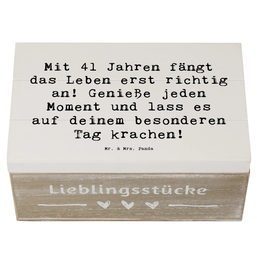 Holzkiste Spruch 41. Geburtstag Geschenkbox, Erinnerungskiste, Kiste, Erinnerungsbox, Aufbewahrungsbox, Holzkiste, Truhe, Dekokiste, XXL, Geschenkdose, Schatulle, Schatzkiste, Geburtstag, Geburtstagsgeschenk, Geschenk