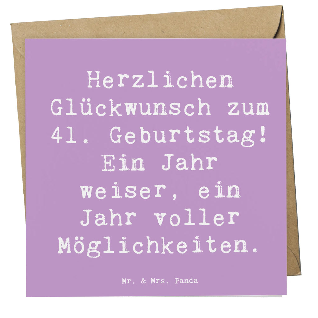 Deluxe Card Saying Herzlichen Glückwunsch zum 41. Geburtstag! Ein Jahr weiser, ein Jahr voller Möglichkeiten. Klappkarte, Hochzeitskarte, Hochwertige Grußkarte, Glückwunschkarte, Grußkarte, Karte, Geburtstagskarte, Einladungskarte, Hochwertige Klappkarte, Geburtstag, Geburtstagsgeschenk, Geschenk