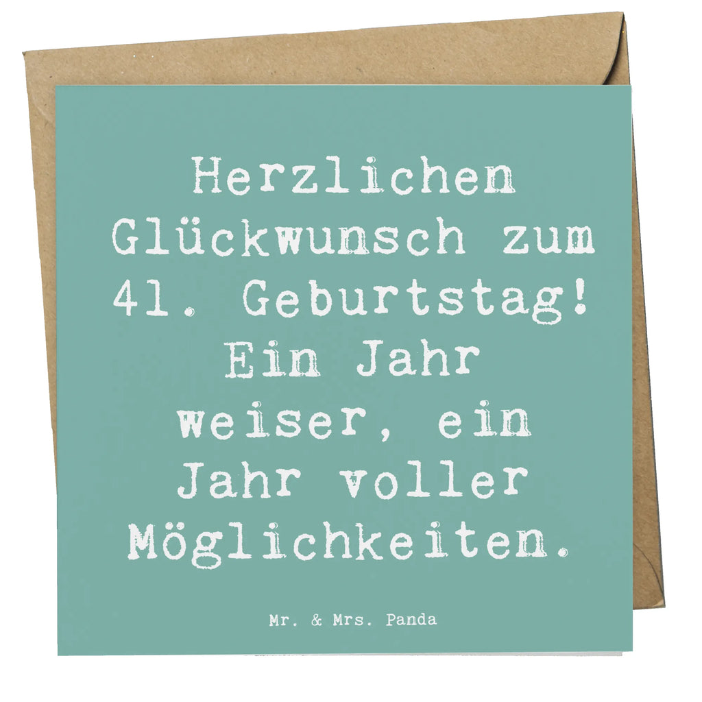 Deluxe Card Saying Herzlichen Glückwunsch zum 41. Geburtstag! Ein Jahr weiser, ein Jahr voller Möglichkeiten. Klappkarte, Hochzeitskarte, Hochwertige Grußkarte, Glückwunschkarte, Grußkarte, Karte, Geburtstagskarte, Einladungskarte, Hochwertige Klappkarte, Geburtstag, Geburtstagsgeschenk, Geschenk
