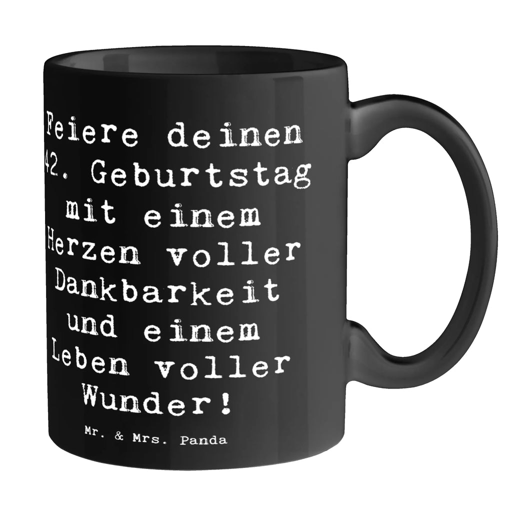 Tasse Spruch 42. Geburtstag Wunder Porzellantasse, Teetasse, Bürotasse, Kaffeetasse, Tasse mit Motiven, Tasse, Keramiktasse, Geschenktasse, Tasse mit Zitaten, Geburtstag, Geburtstagsgeschenk, Geschenk
