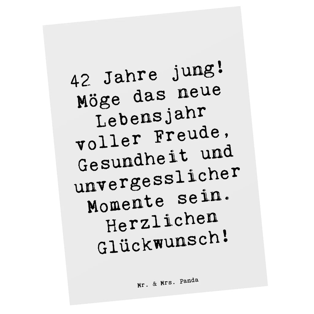 Postcard Saying 42 Jahre jung! Möge das neue Lebensjahr voller Freude, Gesundheit und unvergesslicher Momente sein. Herzlichen Glückwunsch! Geburtstagskarte, Ansichtskarten, Dankeskarte, Postkarte, Einladung, Einladungskarte, Grußkarte, Geschenkkarte, Karte, Einladungskarten Geburtstag, Ansichtskarte, Einladung Geburtstag, Geburtstag, Geburtstagsgeschenk, Geschenk