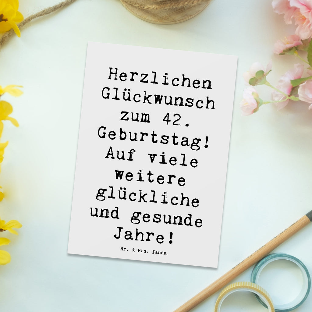 Postkarte Spruch 42. Geburtstag Glückwunsch Ansichtskarte, Geschenkkarte, Karte, Geburtstagskarte, Einladung, Einladung Geburtstag, Postkarte, Ansichtskarten, Dankeskarte, Grußkarte, Einladungskarte, Einladungskarten Geburtstag, Geburtstag, Geburtstagsgeschenk, Geschenk