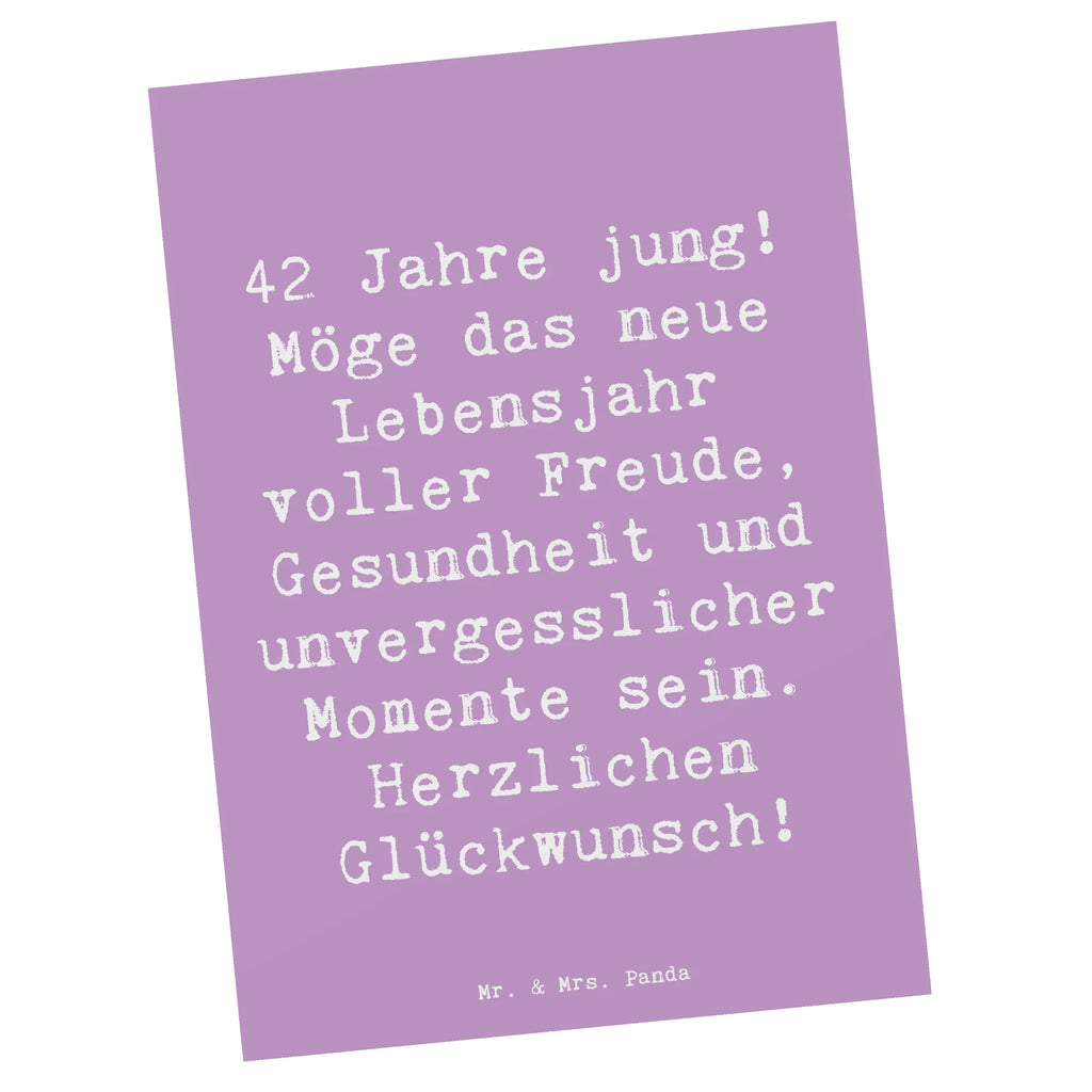 Postcard Saying 42 Jahre jung! Möge das neue Lebensjahr voller Freude, Gesundheit und unvergesslicher Momente sein. Herzlichen Glückwunsch! Geburtstagskarte, Ansichtskarten, Dankeskarte, Postkarte, Einladung, Einladungskarte, Grußkarte, Geschenkkarte, Karte, Einladungskarten Geburtstag, Ansichtskarte, Einladung Geburtstag, Geburtstag, Geburtstagsgeschenk, Geschenk
