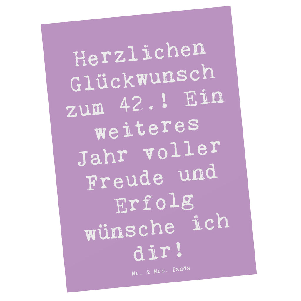 Postcard Saying Herzlichen Glückwunsch zum 42.! Ein weiteres Jahr voller Freude und Erfolg wünsche ich dir! Grußkarte, Einladungskarten Geburtstag, Geschenkkarte, Karte, Einladung Geburtstag, Ansichtskarten, Einladungskarte, Dankeskarte, Postkarte, Ansichtskarte, Geburtstagskarte, Einladung, Geburtstag, Geburtstagsgeschenk, Geschenk
