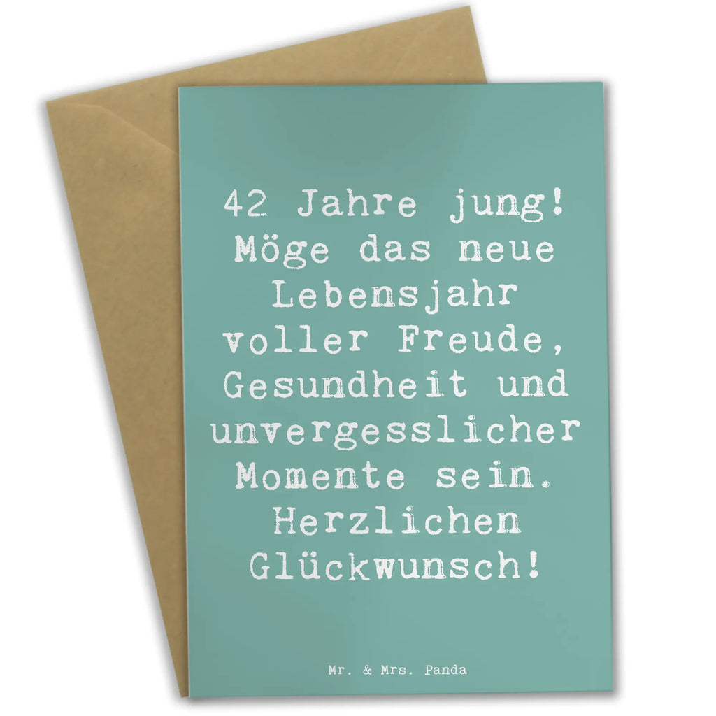 Grußkarte Spruch 42. Geburtstag Freude Einladungskarte, Hochzeitskarte, Klappkarte, Glückwunschkarte, Ansichtskarten, Grußkarte, Karte, Geburtstagskarte, Geburtstag, Geburtstagsgeschenk, Geschenk