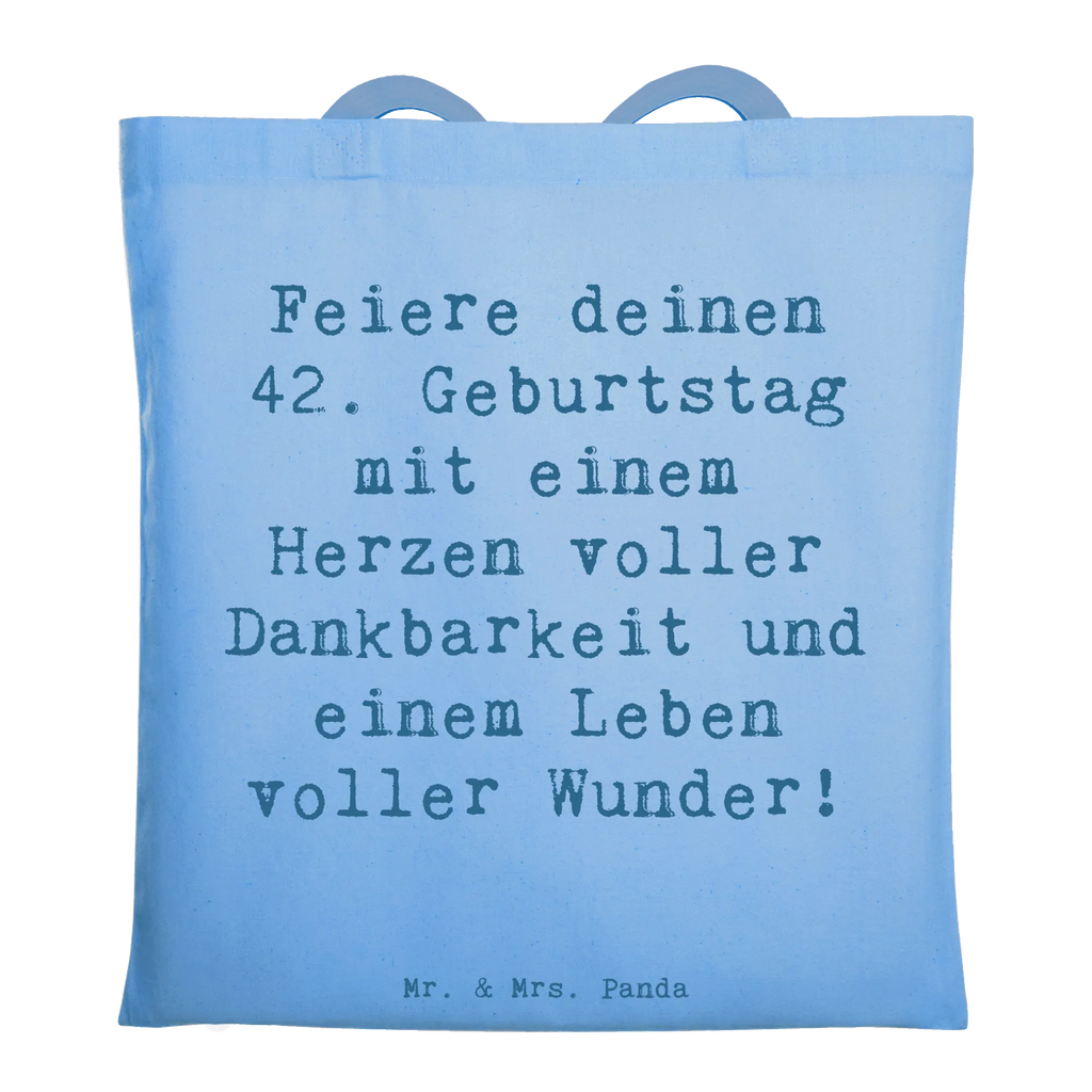 Tragetasche Spruch 42. Geburtstag Wunder Beuteltasche, Beutel, Einkaufstasche, Jutebeutel, Stoffbeutel, Tasche, Shopper, Umhängetasche, Strandtasche, Schultertasche, Stofftasche, Tragetasche, Badetasche, Jutetasche, Einkaufstüte, Laptoptasche, Geburtstag, Geburtstagsgeschenk, Geschenk