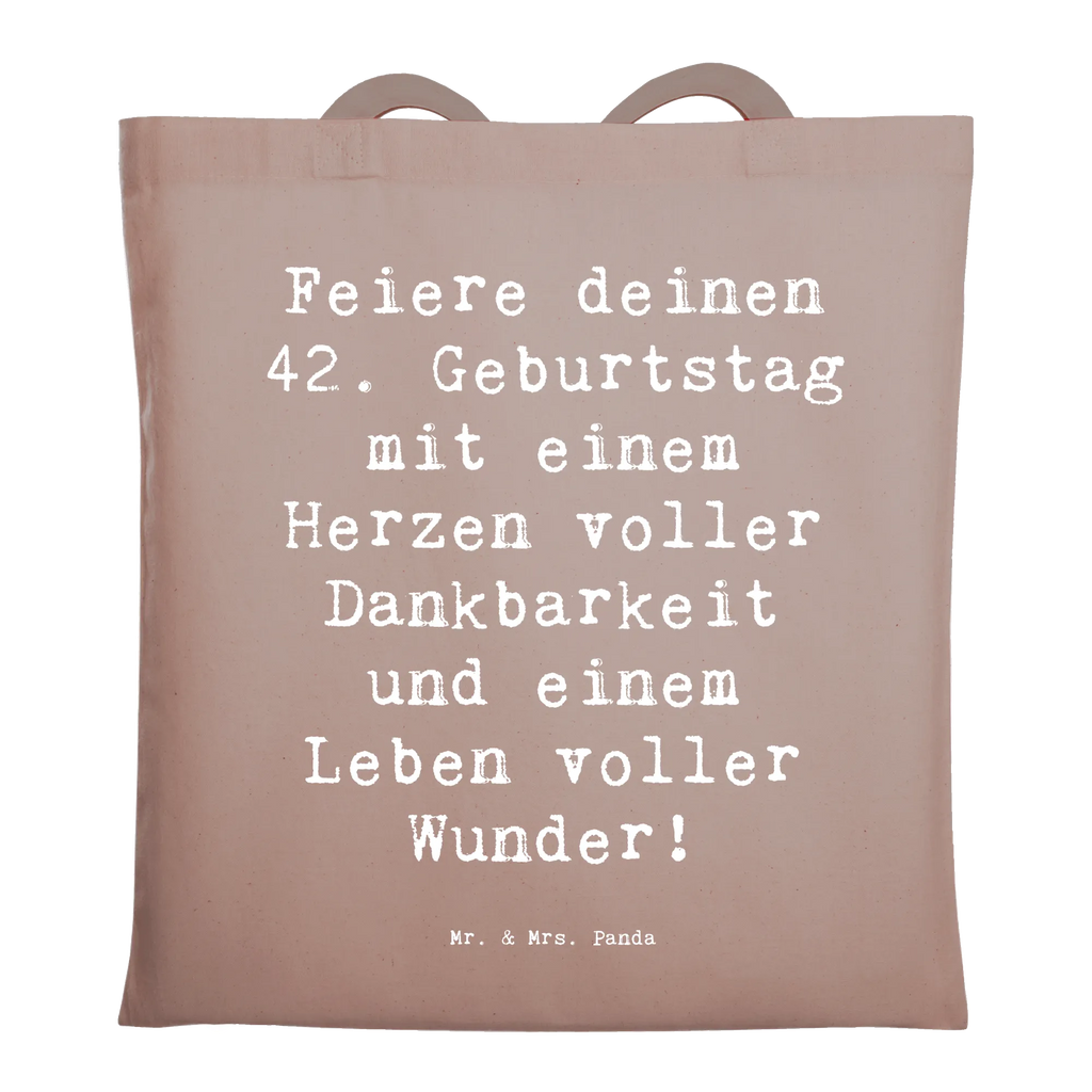 Tragetasche Spruch 42. Geburtstag Wunder Beuteltasche, Beutel, Einkaufstasche, Jutebeutel, Stoffbeutel, Tasche, Shopper, Umhängetasche, Strandtasche, Schultertasche, Stofftasche, Tragetasche, Badetasche, Jutetasche, Einkaufstüte, Laptoptasche, Geburtstag, Geburtstagsgeschenk, Geschenk