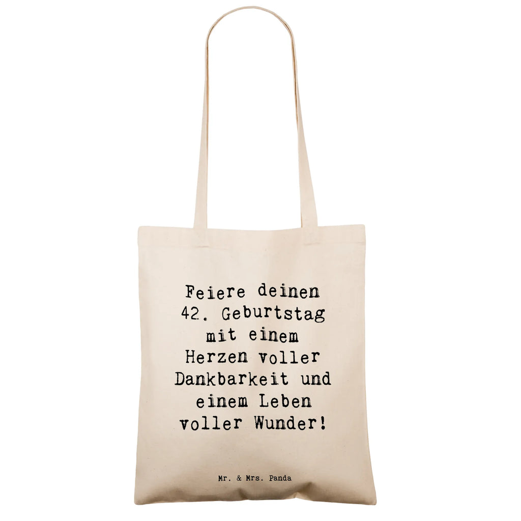 Tragetasche Spruch 42. Geburtstag Wunder Beuteltasche, Beutel, Einkaufstasche, Jutebeutel, Stoffbeutel, Tasche, Shopper, Umhängetasche, Strandtasche, Schultertasche, Stofftasche, Tragetasche, Badetasche, Jutetasche, Einkaufstüte, Laptoptasche, Geburtstag, Geburtstagsgeschenk, Geschenk