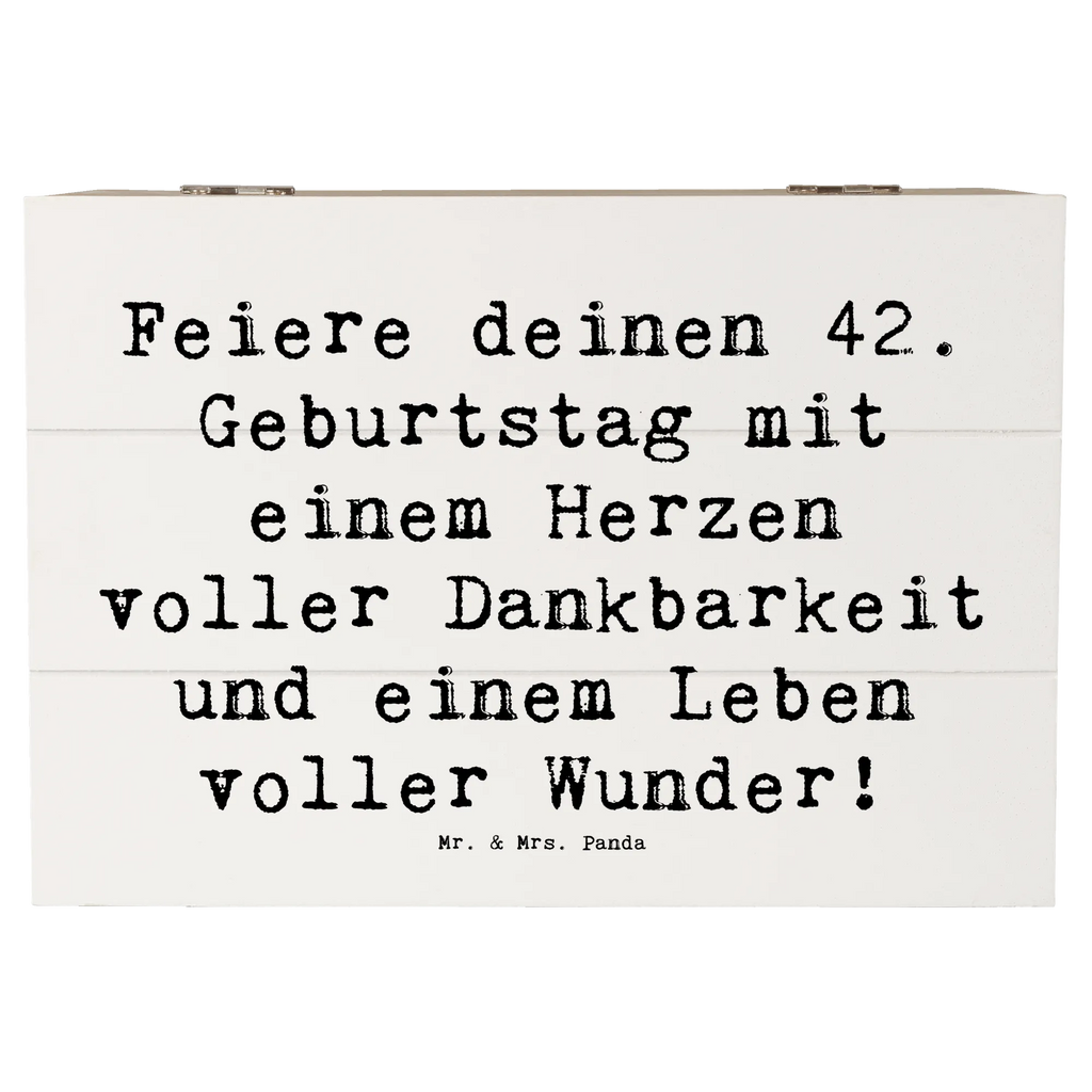 Holzkiste Spruch 42. Geburtstag Wunder Schatulle, Kiste, Schatzkiste, Holzkiste, Erinnerungskiste, Truhe, Erinnerungsbox, Aufbewahrungsbox, Geschenkdose, Dekokiste, XXL, Geschenkbox, Geburtstag, Geburtstagsgeschenk, Geschenk
