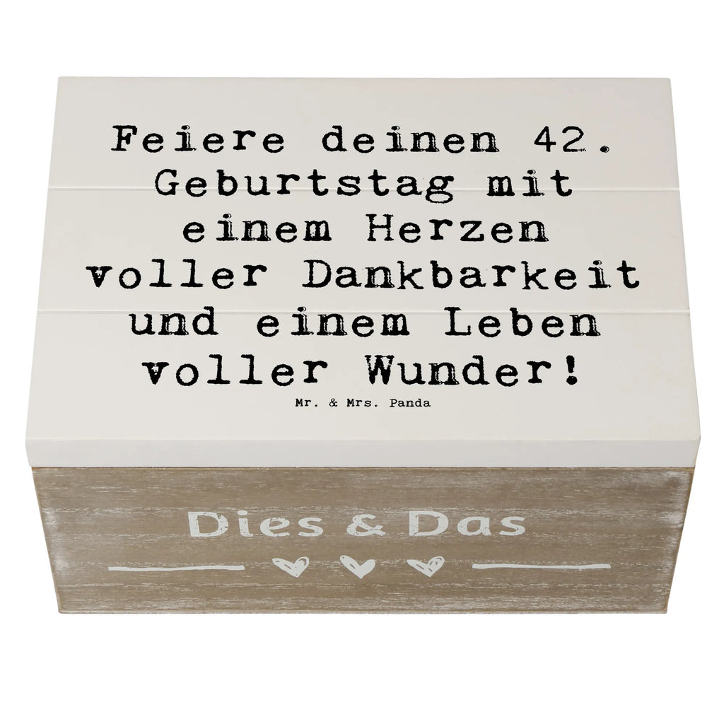 Holzkiste Spruch 42. Geburtstag Wunder Schatulle, Kiste, Schatzkiste, Holzkiste, Erinnerungskiste, Truhe, Erinnerungsbox, Aufbewahrungsbox, Geschenkdose, Dekokiste, XXL, Geschenkbox, Geburtstag, Geburtstagsgeschenk, Geschenk