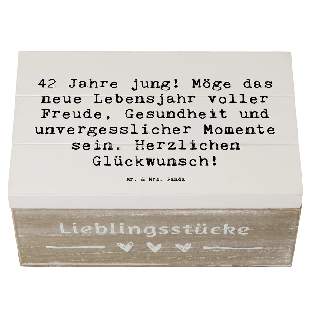 Holzkiste Spruch 42. Geburtstag Freude Dekokiste, Schatzkiste, Erinnerungskiste, Aufbewahrungsbox, XXL, Truhe, Holzkiste, Erinnerungsbox, Kiste, Schatulle, Geschenkdose, Geschenkbox, Geburtstag, Geburtstagsgeschenk, Geschenk
